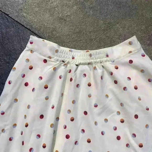 ModCloth A-Line Midi Skirt Size S Polka Dot Lined And Pockets Coquette Twee - Picture 7 of 9